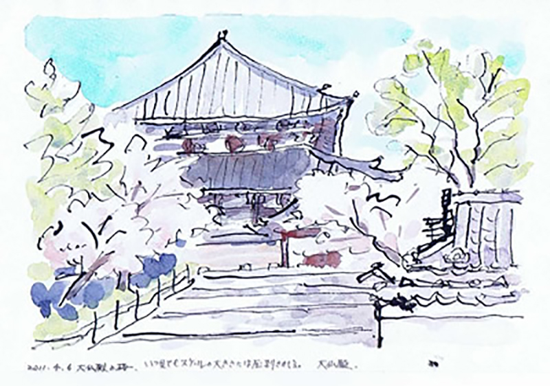 東大寺大仏殿と桜